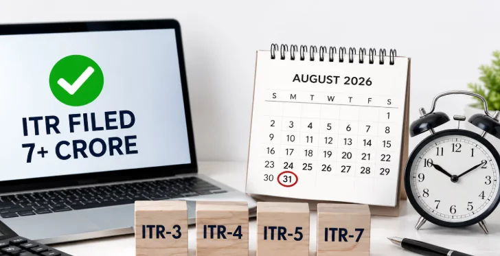 ITR Filings for AY 2026-27 Cross 7.8 Crore, Set New Record