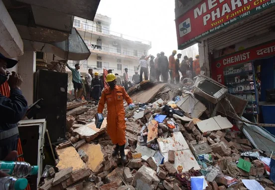 Satya Niketan building collapse: Wall removed for shop, debris dumped in basement