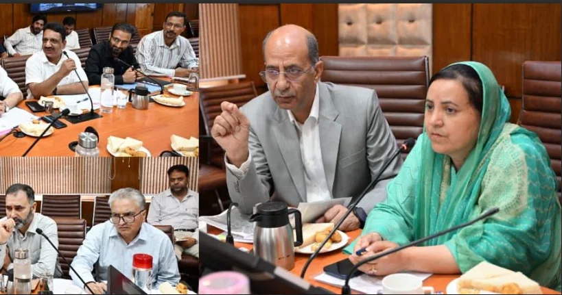 Sakeena, Nasir review progress on strengthening academic profile, development activities of Kashmir University
