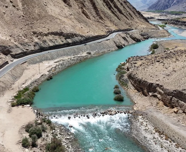 Ladakh’s Rock Check Dams Withstand Over 200 Cusecs of Water Flow