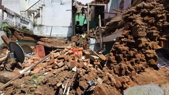 Heavy Rains Disrupt Normal Life In Jammu; House Collapses In City