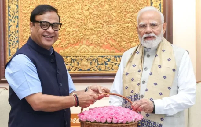 Himanta Meets PM Modi, Discusses Assam Flood Rehabilitation
