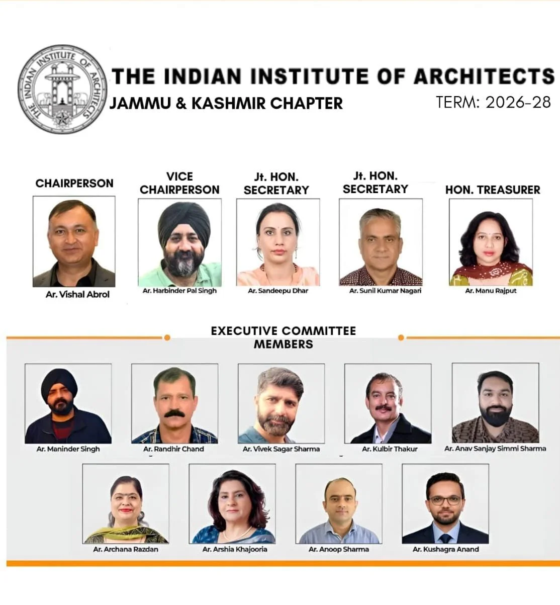 A New Voice for J&K Architecture: Indian Institute of Architects , Jammu and Kashmir Chapter Elects New Governing Body.