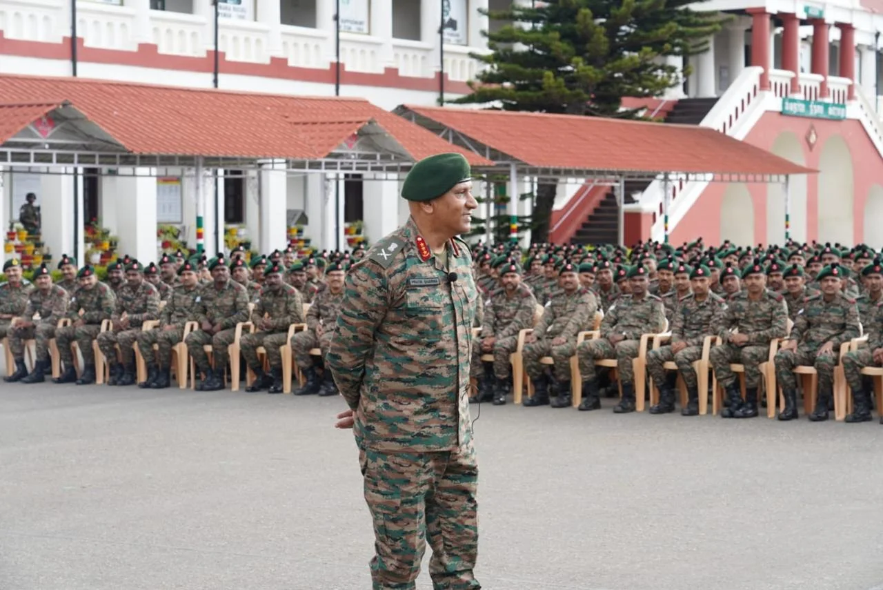 Northern Army Commander Reviews Training at Madras Regimental Centre