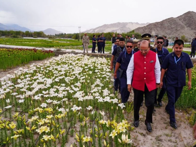 LG Saxena Dedicates World’s Highest-Altitude Twin Flower Fields in Leh