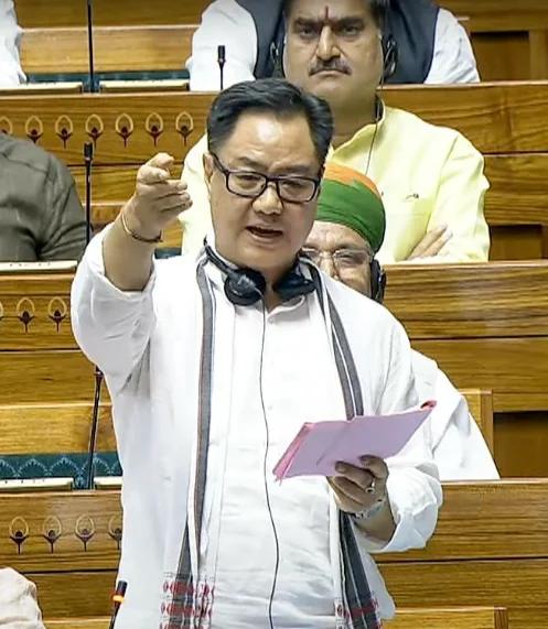 Rijiju Accuses Opposition of Sidestepping Anti-Paper Leak Bill Debate