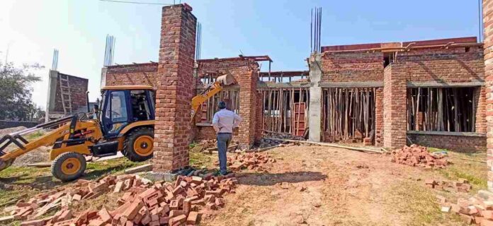Illegally built banquet hall demolished in Jammu